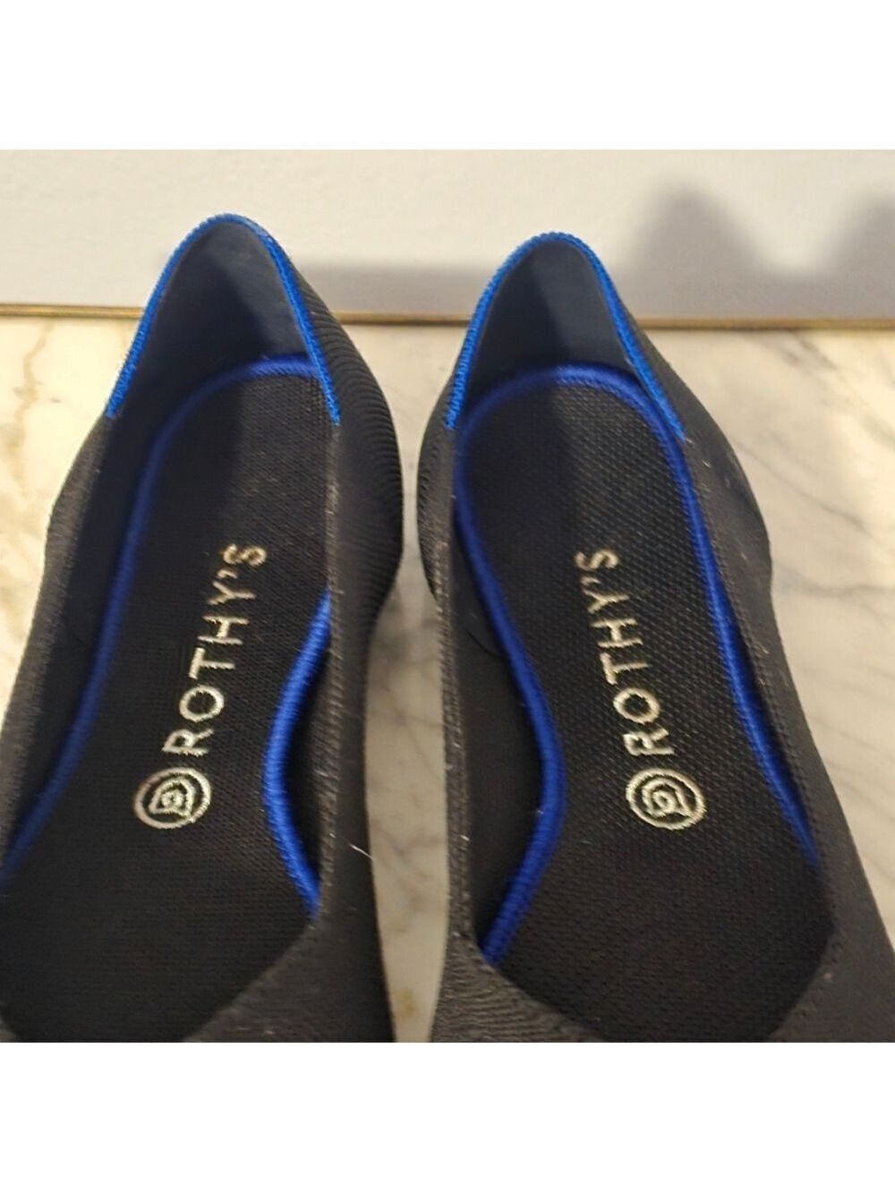 ROTHYS W11 Black Point Toe Ballet Flats - Picture 2 of 9